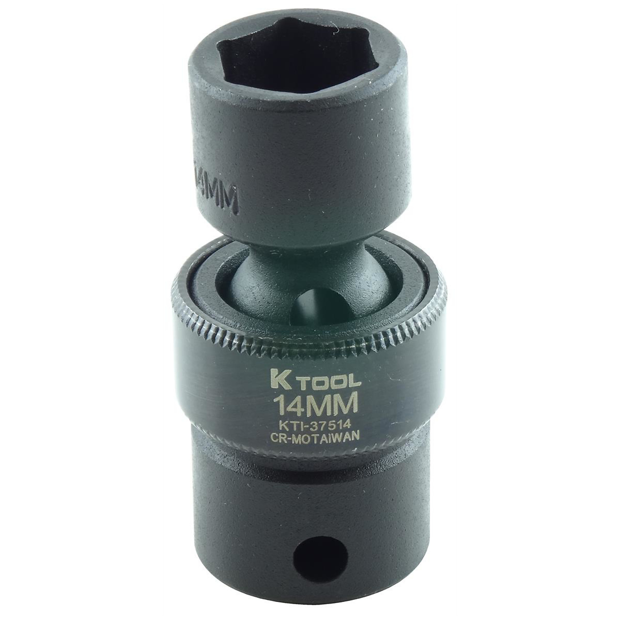 K Tool International 14mm Universal Impact Socket — 3/8in. Drive, 6-Point, Chrome-Moly Steel, Model# KTI37514